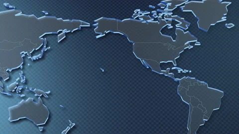 Map 2020 World B Pan Blue Vídeos de archivo 142178169