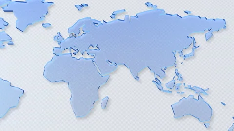 Map 2020 World A Pan White Stock Footage 142173605