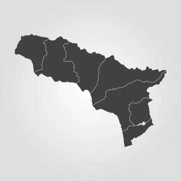 Map of Abkhazia. Stock Illustration