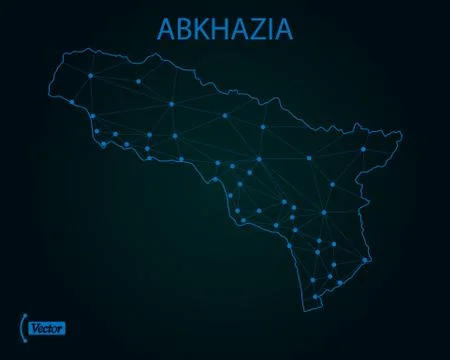 Map of Abkhazia. Vector illustration. World map Stock Illustration