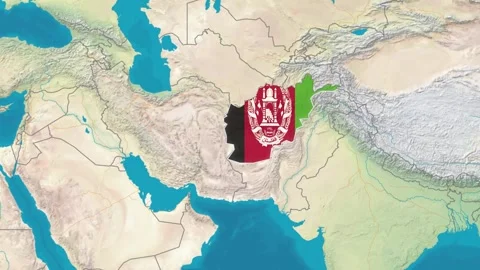 Map of Afghanistan Stock Footage 295289272