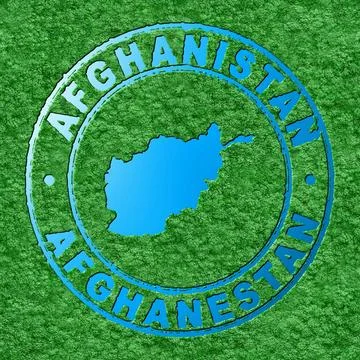 Map of Afghanistan, Forest with Water Map 스톡 일러스트