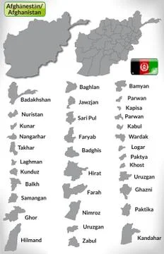 Map of afghanistan Stock Illustration