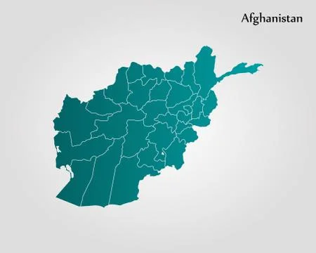 Map of Afghanistan Stock Illustration