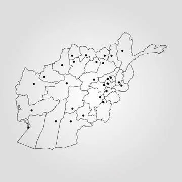 Map of Afghanistan Stock Illustration