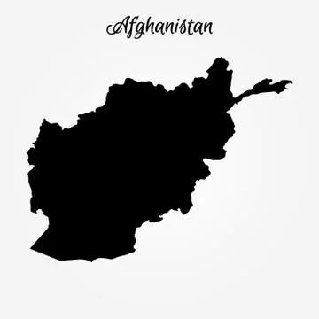 Map of Afghanistan Illustrazione stock