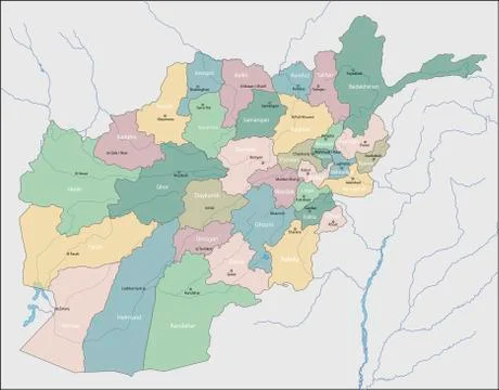 Map of Afghanistan Stock Illustration