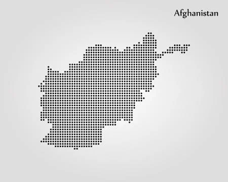 Map of Afghanistan. Vector illustration. World map Stock Illustration