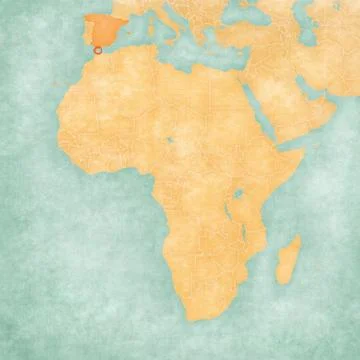 Map of Africa - Ceuta Stock Illustration