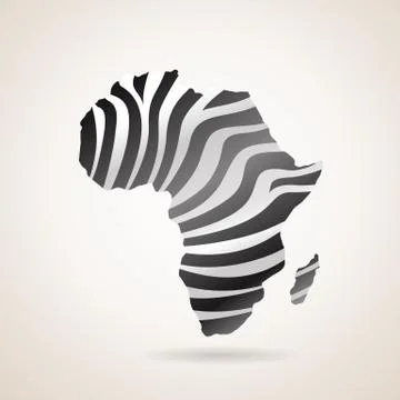 Map of Africa continent Stock Illustration