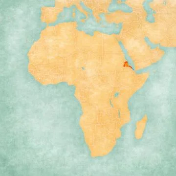 Map of Africa - Eritrea Stock Illustration