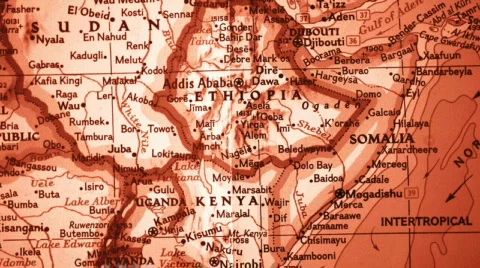 Map of Africa. Stock Footage 784239