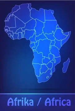 Map of africa Illustrazione stock