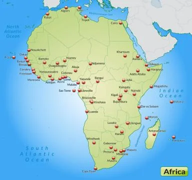 Map of africa Stock Illustration
