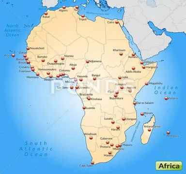 Map of africa Stock Illustration