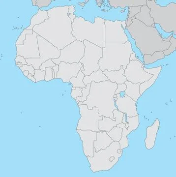 Map of Africa 스톡 일러스트