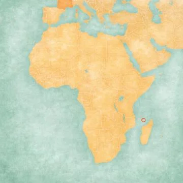 Map of Africa - Mayotte Stock Illustration