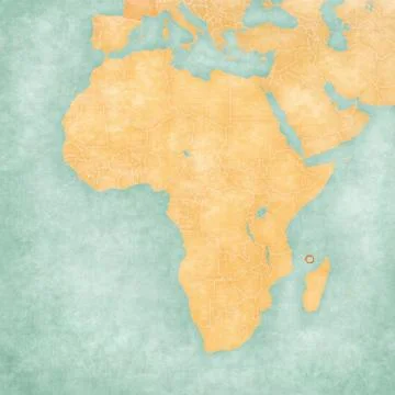 Map of Africa - Mayotte Stock Illustration
