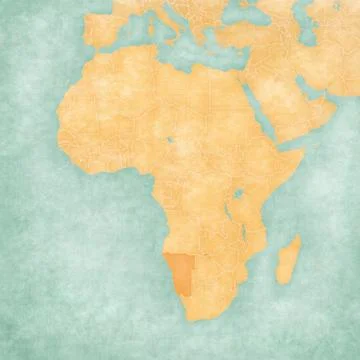 Map of Africa - Namibia Stock Illustration