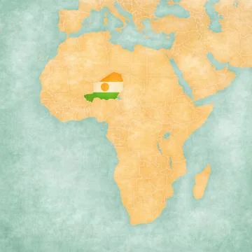 Map of Africa - Niger Stock Illustration