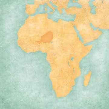 Map of Africa - Niger Stock Illustration