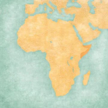Map of Africa - Somalia Stock Illustration
