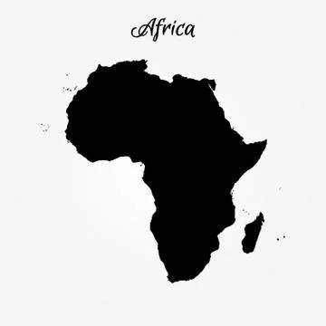 Map of Africa. Vector illustration. World map Stock Illustration