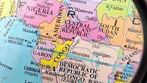 Map of African Countries Displaying International Borders 動画素材 329607676