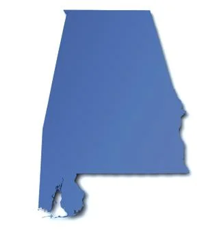 Map of Alabama - USA Stock Illustration