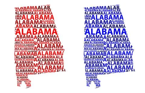 Map of Alabama - vector illustration Ilustração Stock
