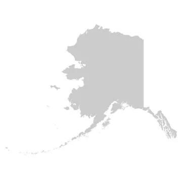 Map of Alaska, AK Ilustração Stock