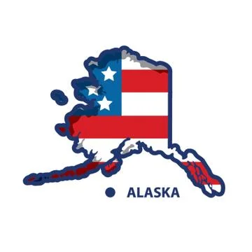 Map of alaska Stock-Illustration