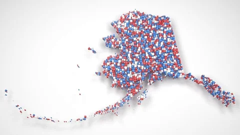 Map of Alaska - USA - Stock Footage 81057423