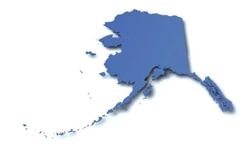 Map of Alaska - USA Stock Illustration