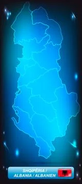 Map of albania Stock Illustration