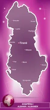 Map of albania Stock Illustration