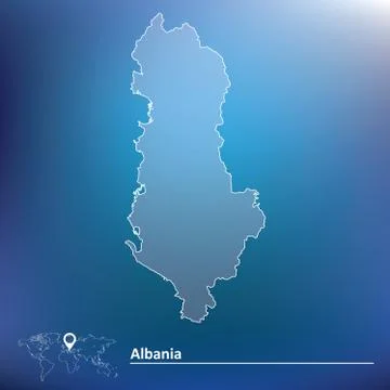 Map of Albania Stock Illustration