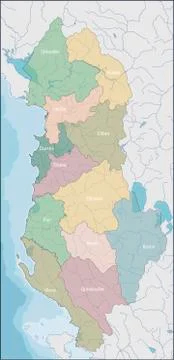 Map of Albania Stock Illustration