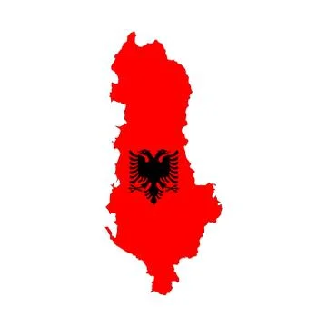 Map of Albania. Vector design isolated on white background. Stock Illustration