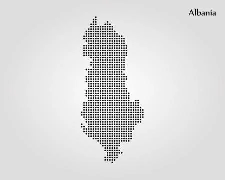 Map of Albania. Vector illustration. World map Stock Illustration