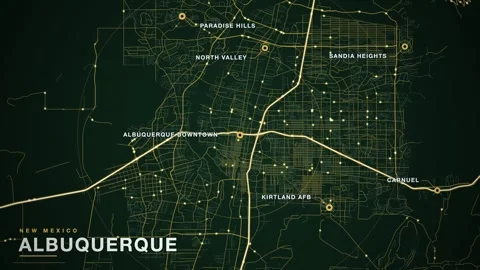 Map of Albuquerque Stock Footage 340887855