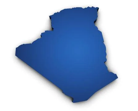 Map of algeria 3d shape Stock Illustration