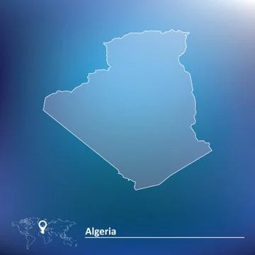 Map of Algeria Stock Illustration
