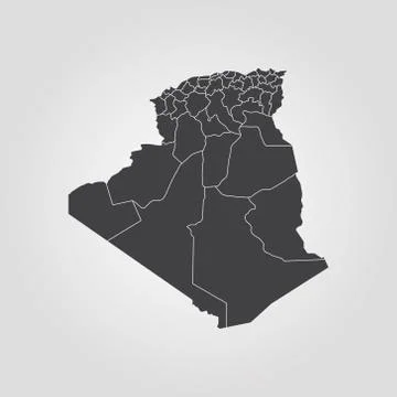 Map of Algeria Illustrazione stock