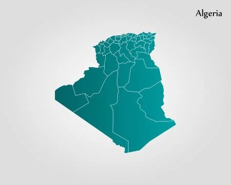 Map of Algeria Stock Illustration