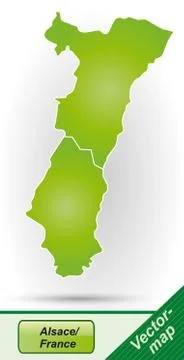 Map of alsace Stock Illustration