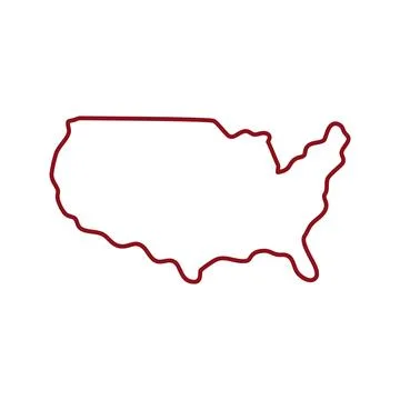 Map of america icon logo design template Stock Illustration