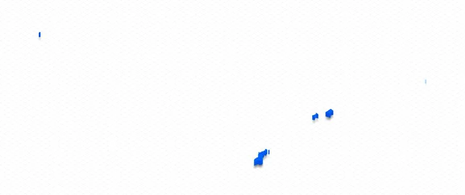 Map of American Samoa. 3D isometric perspective illustration. Stock Illustration