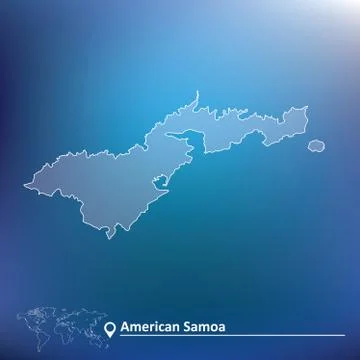 Map of American Samoa Stock Illustration