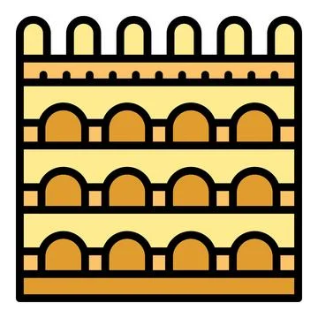 Map amphitheater icon vector flat Stock Illustration